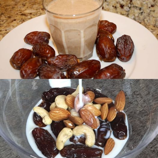 I pour hot milk into the dates and the result was amazing! A recipe in 5 minutes!