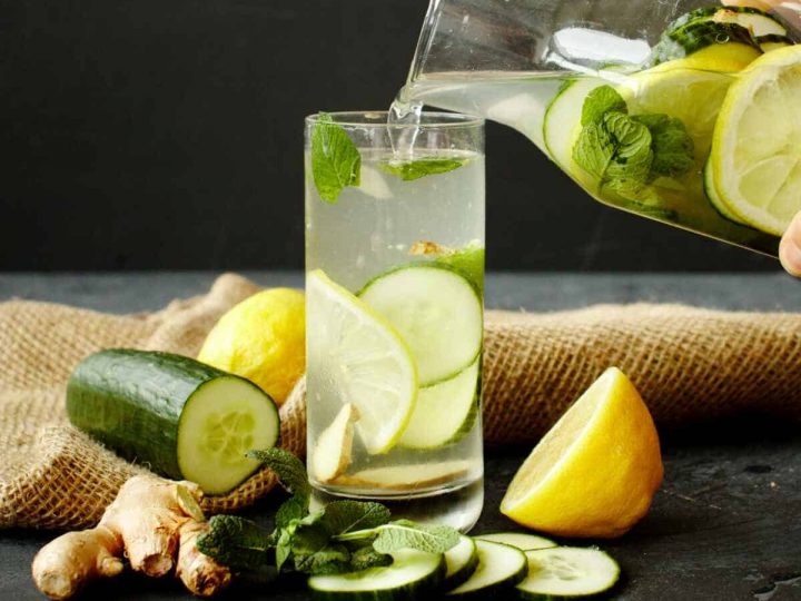 Sip on a Refreshing Glass of Lemon Mint Cucumber Ginger Water!