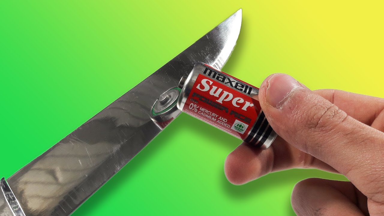 Sharpen Your Knife Like a Pro with Just a Battery: A Quick and Amazing Hack