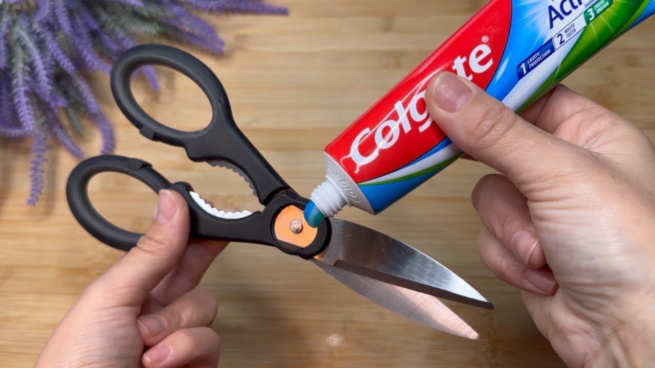 The Surprising Hack: Toothpaste on Scissors!