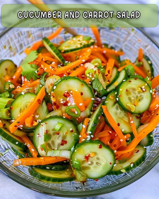 Refreshing Cucumber and Carrot Salad: A Light and Flavorful Side Dish