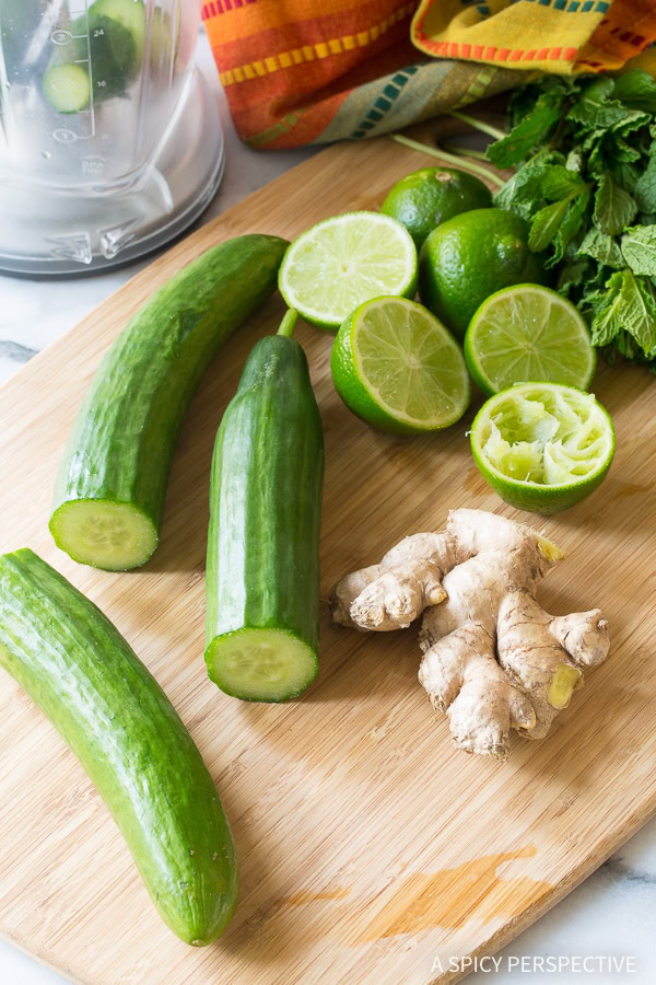 Cucumber, Ginger, and Lime Juice: A Refreshing Drink for Body Repair and Blood Pressure