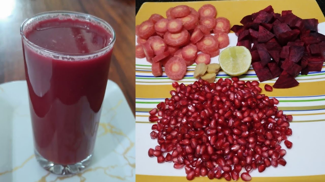 Carrot Beetroot Pomegranate Juice | Healthy Juice | No Sugar | Immunity Booster