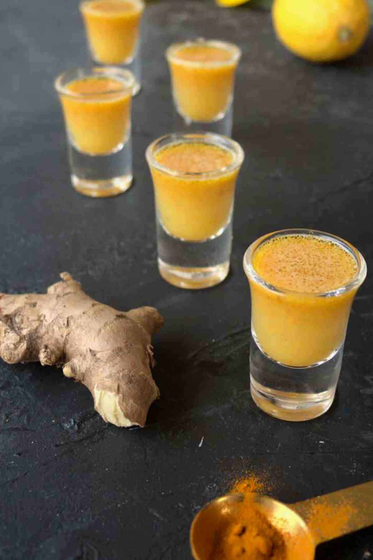 Ginger Turmeric Immune Boosting Wellness Shots