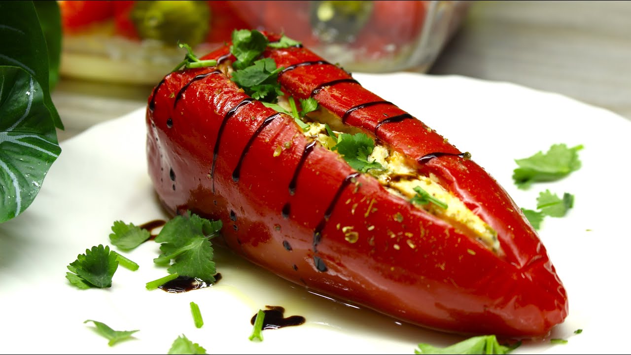 Embrace the Mediterranean Flavors: Stuffed Red Peppers with Feta Cheese