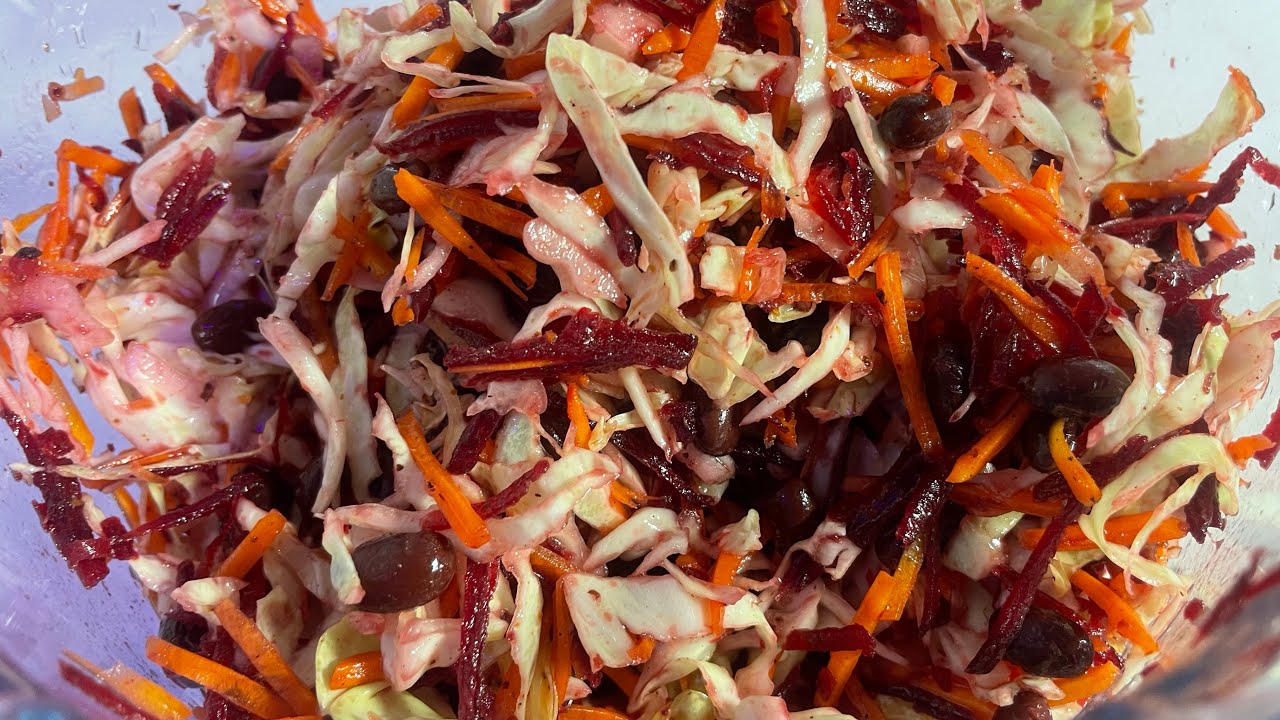 You’ll Eat This Salad All Winter: Cabbage Salad with Beets and Onions