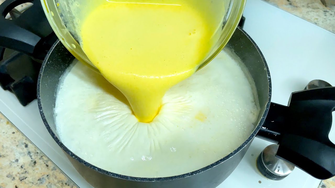 Pour the Egg into the Boiling Milk: A Homemade Delight with Just 3 Ingredients