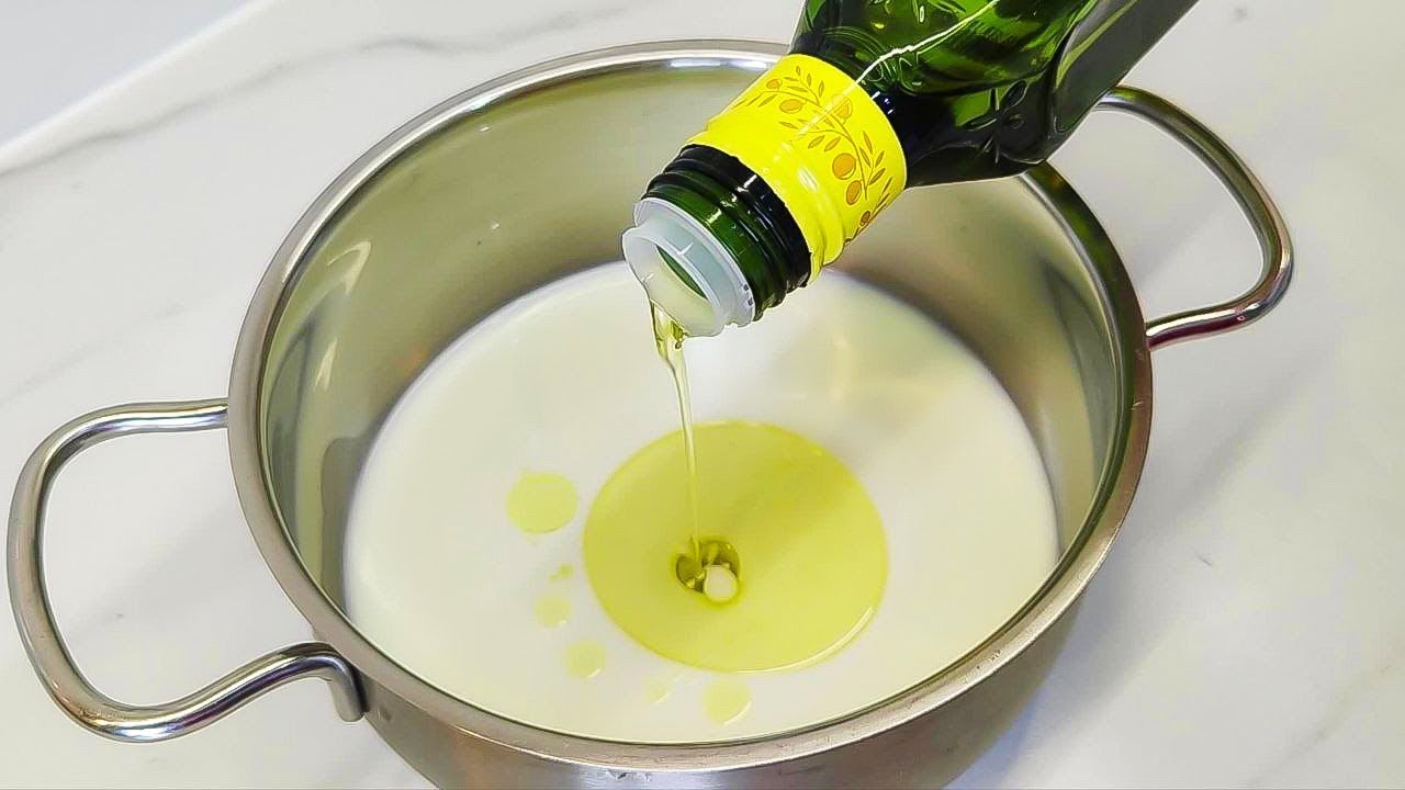 Just Add Olive Oil to the Milk! You’ll Be Amazed! Recipe in 5 Minutes