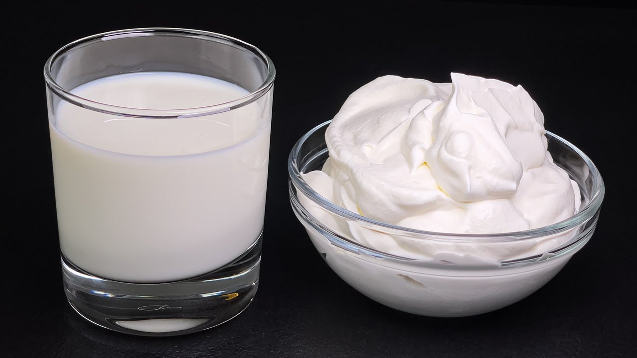 Turn 1 Glass of Milk into Whipped Cream! Homemade Recipe in 10 Minutes – No Sugar Needed