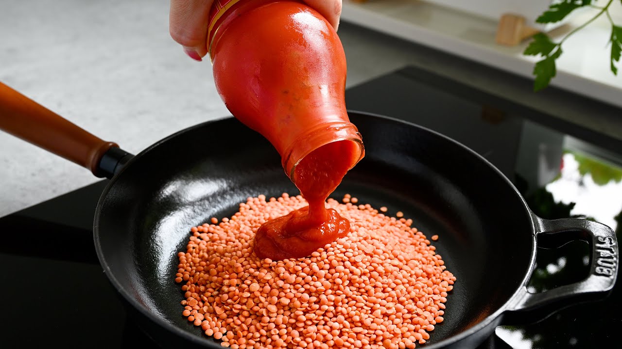 Just Add Pureed Tomatoes to the Red Lentils! Incredible Recipe!