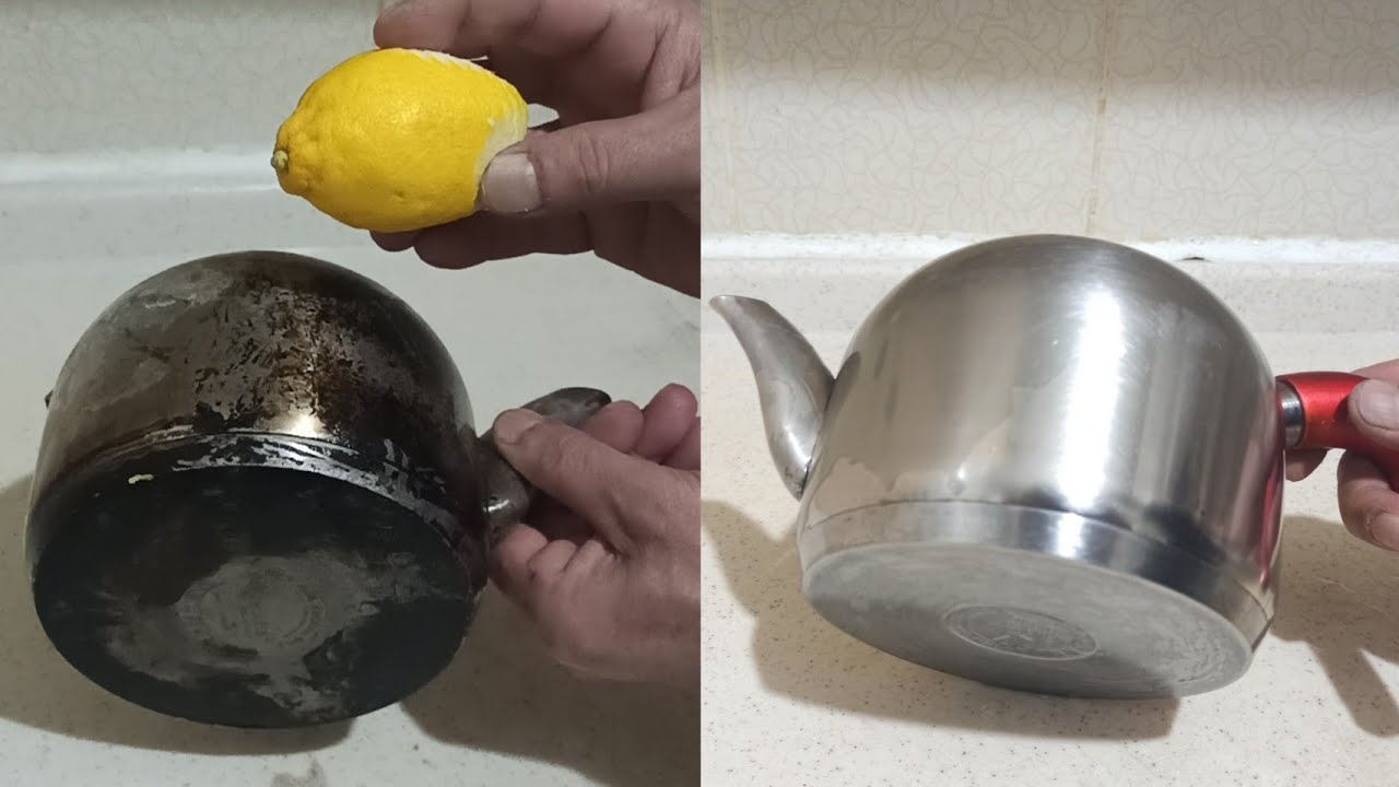 Miracle Method to Shine a Burnt Teapot | How to Clean a Burnt Teapot with Lemon