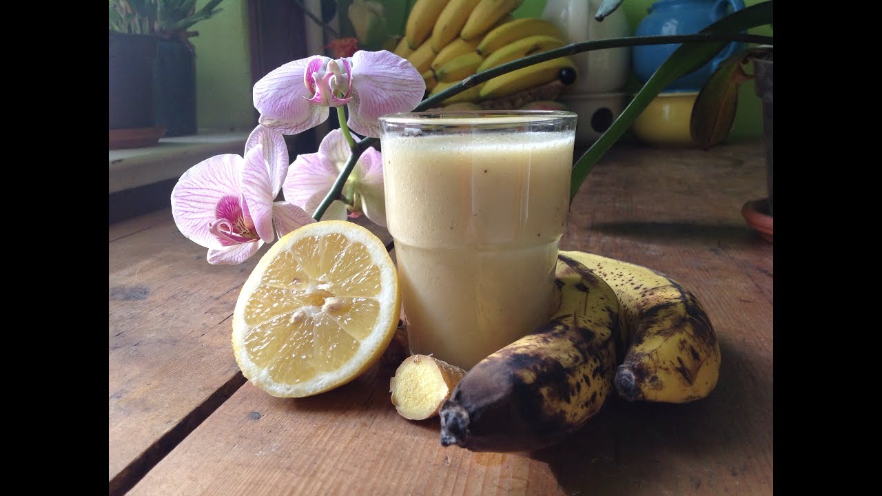 The Most Wanted Recipe in the Whole World! Vitamin Drink with Banana, Lemon, and Ginger