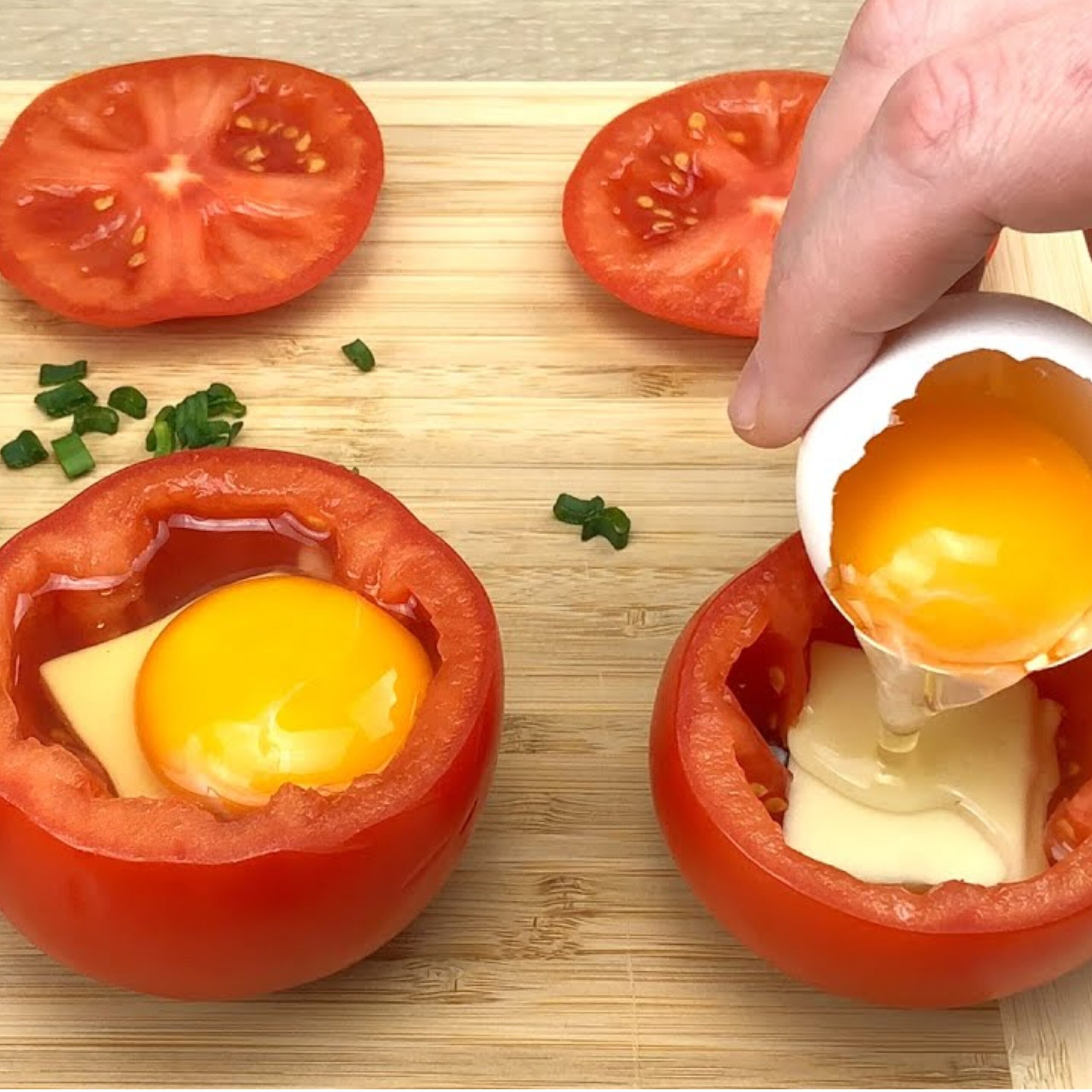 A Delightful Breakfast Surprise: Egg in a Tomato