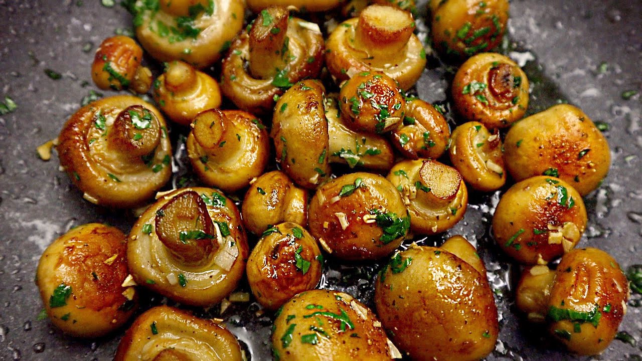 Mushrooms with Garlic: Tastier Than Meat! Fried Champignons in a Pan