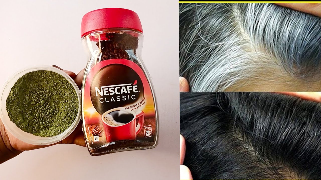 Turn White Hair to Black Naturally with Coffee and Indigo Powder