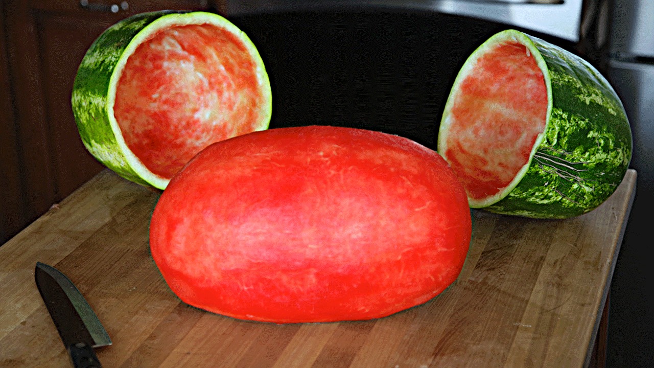 Impress Your Guests with the Ultimate Watermelon Party Trick: Skin a Watermelon!