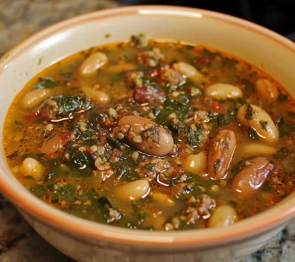 Lamb’s Quarters and White Bean Soup