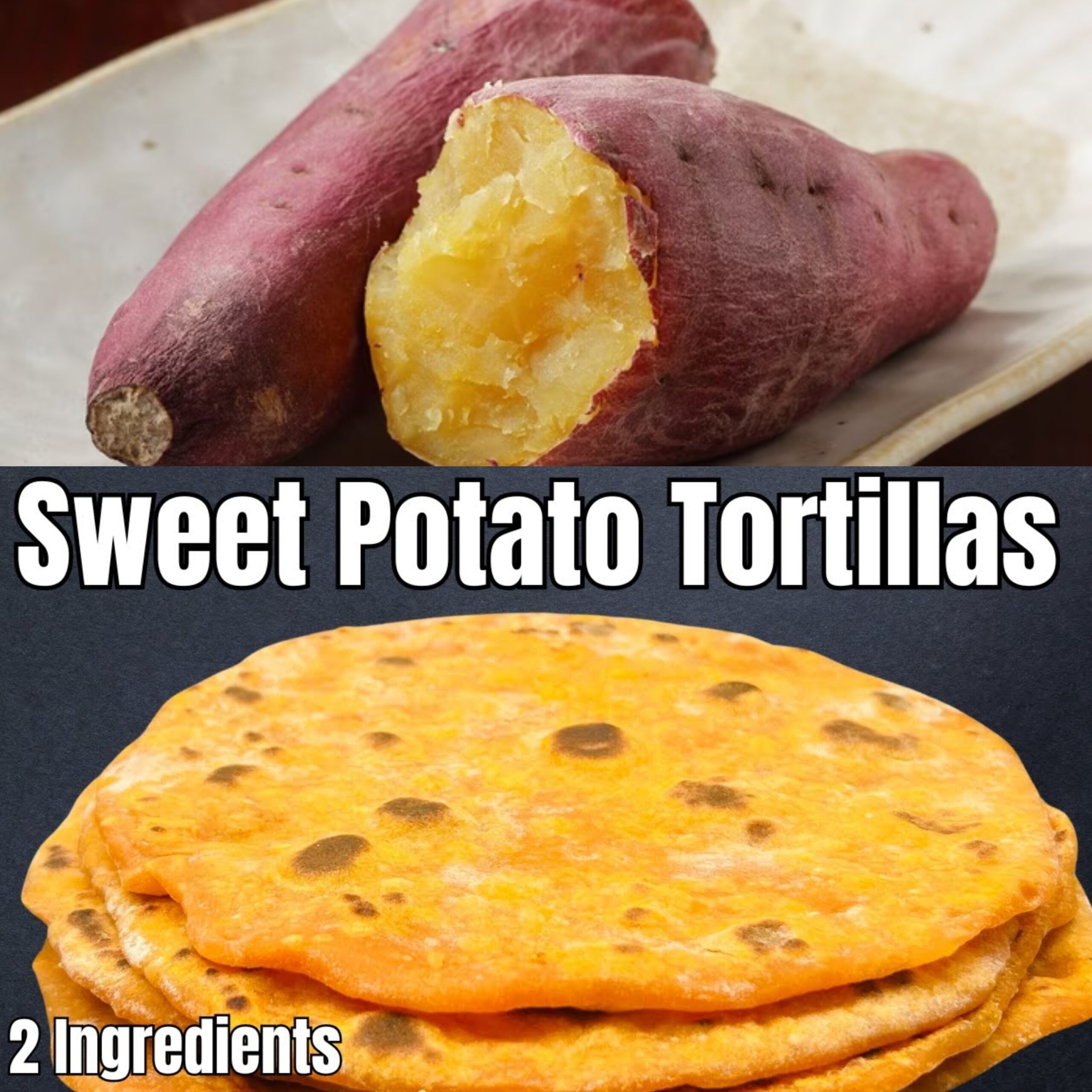 2-Ingredient Sweet Potato Tortillas Recipe | Vegan, Oil-Free