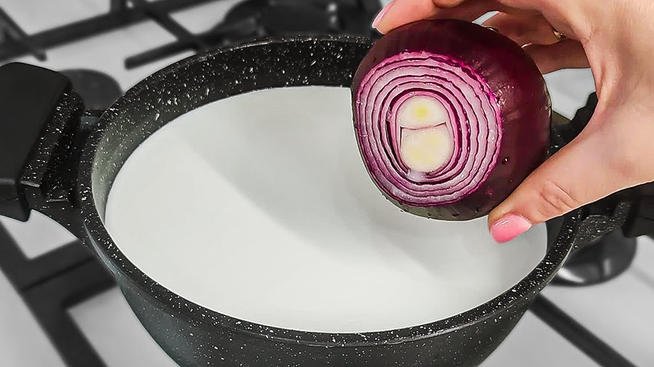 Simply Add Onions to Boiling Milk! You Will Be Amazed! 5-Minute Recipe