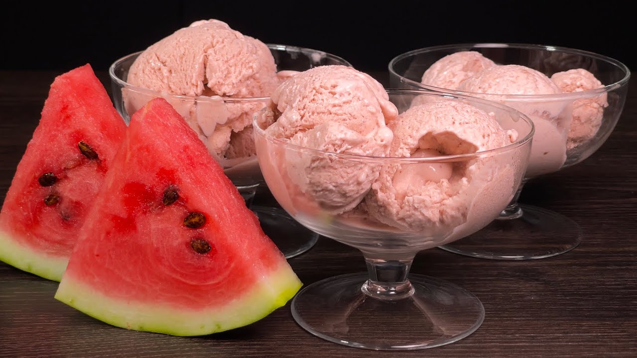 Watermelon Ice Cream in 5 Minutes! Easy and Healthy Dessert