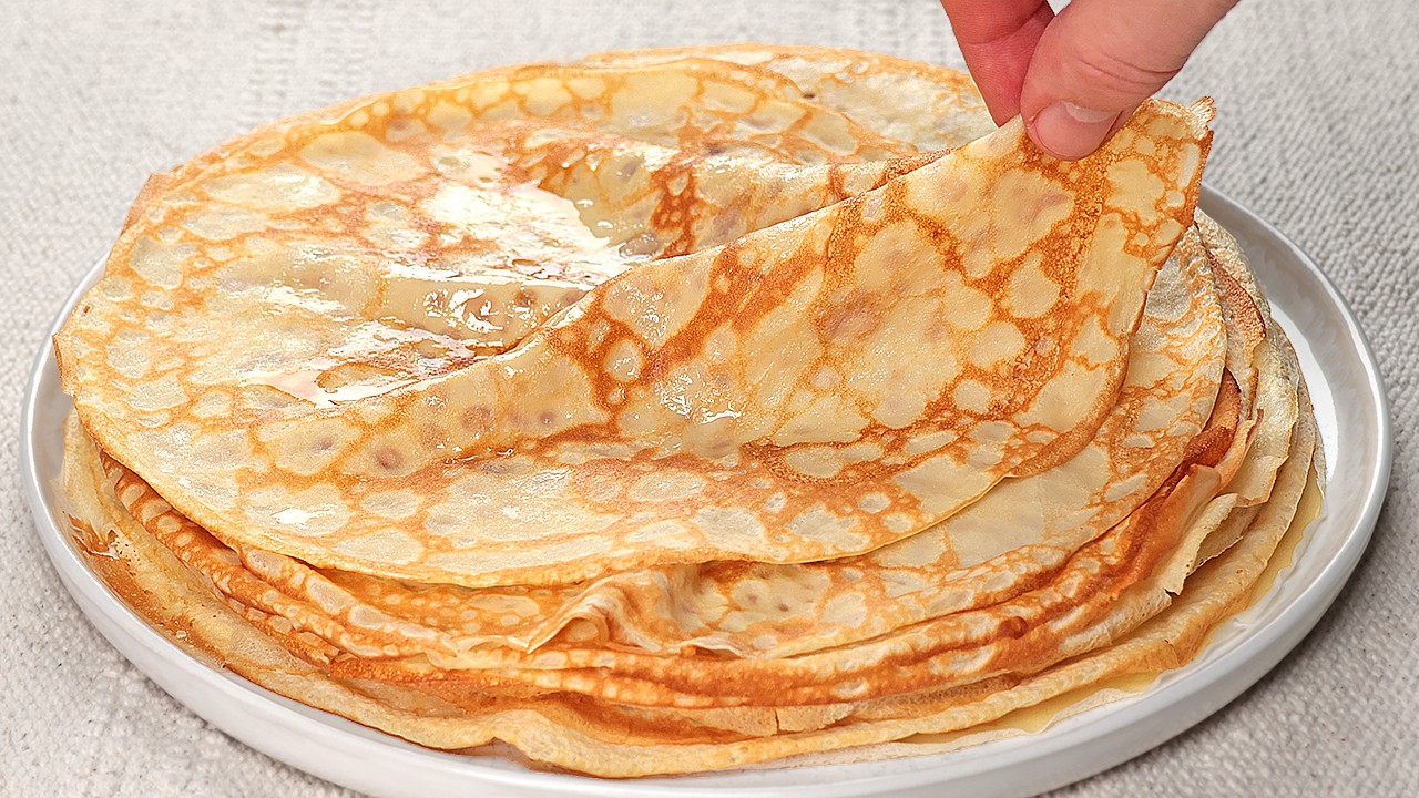 Amazing Crepes at Home in 10 Minutes! How to Make Delicious French Pancakes Without Sugar