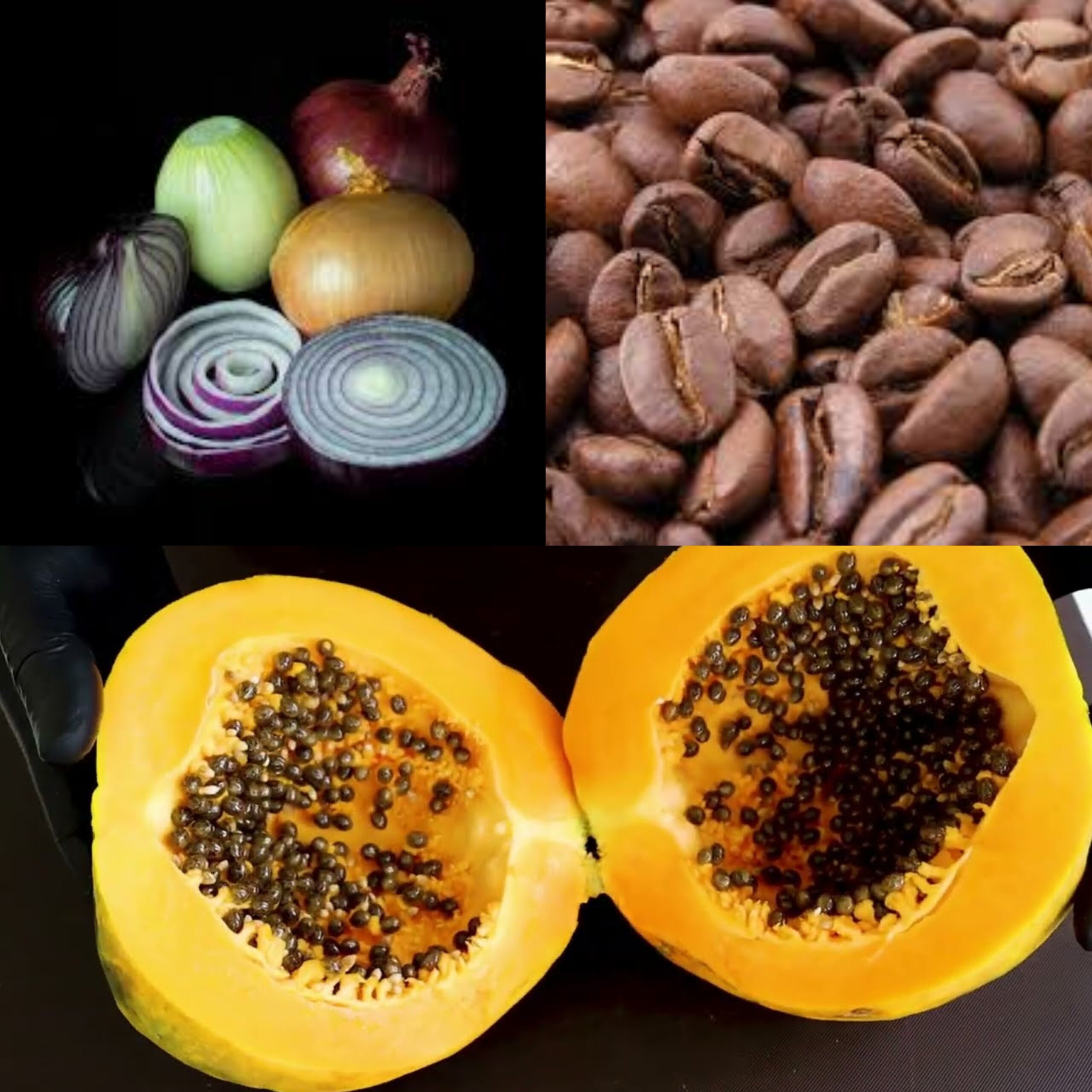 Easy Natural Recipe with Papaya Seeds, Onion, and Coffee