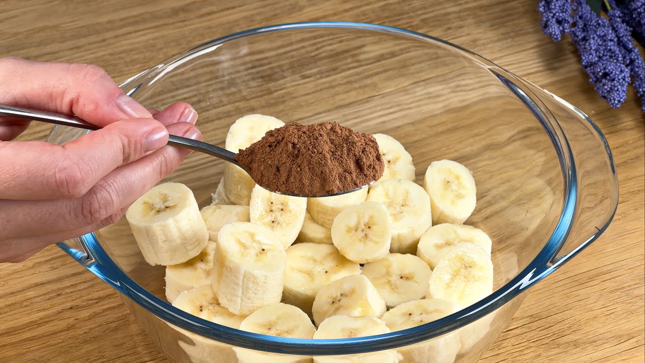 Banana and Cocoa Dessert: A Delicious Treat Without Flour or Sugar!