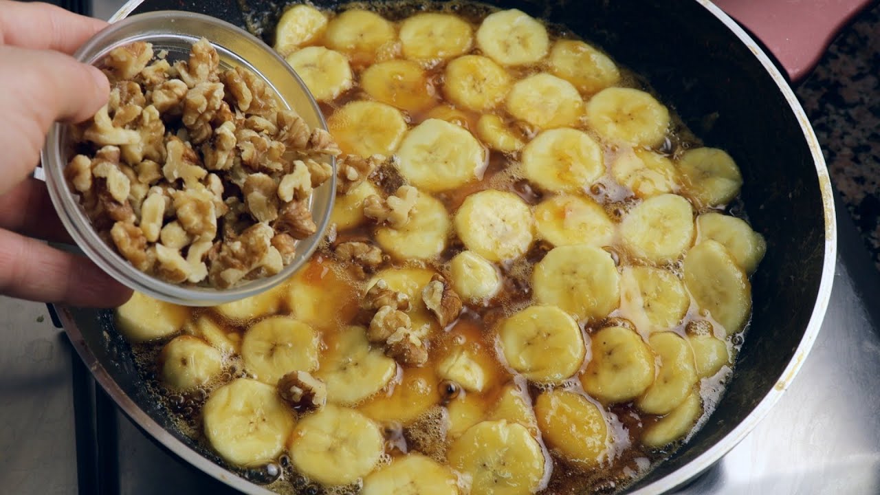 Mix Bananas with Some Walnuts! The Famous Dessert That Drives the World Crazy – Ready in 5 Minutes!